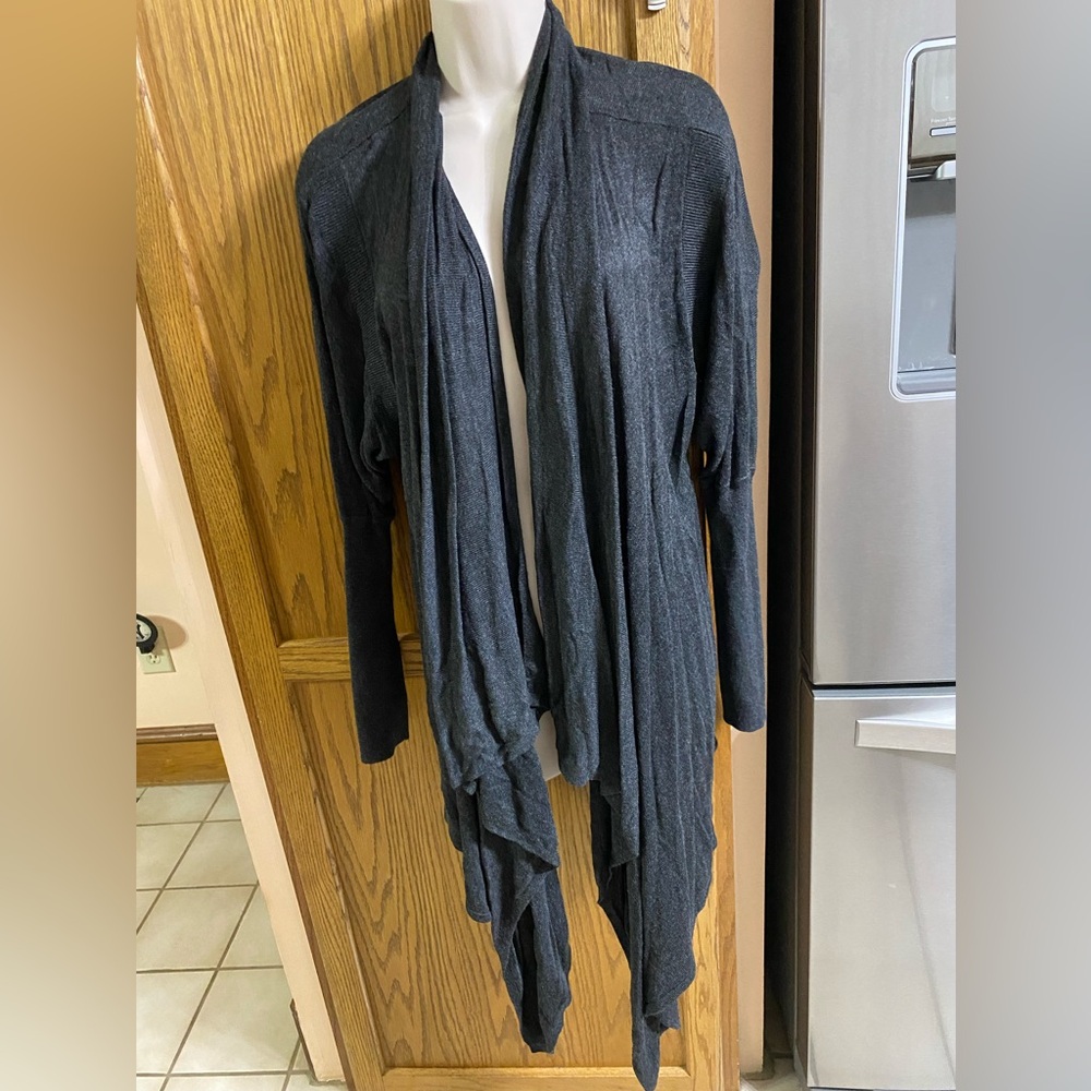 Cache Gray Swing front Sweater 100% RayonSize:Large